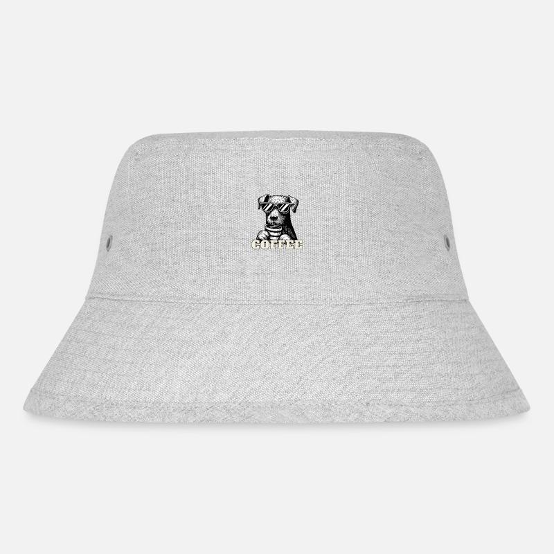 Coffee Dog - Stanley/Stella recycelter Bucket Hat - Grau meliert