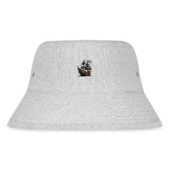 Pirate ship - Stanley/Stella recycelter Bucket Hat - Grau meliert - Vorne