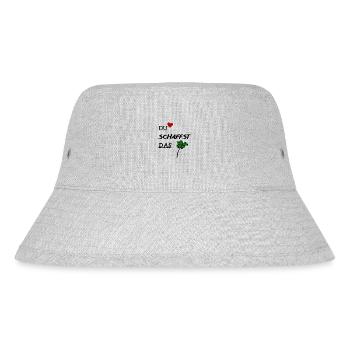 Du schaffst das - Stanley/Stella recycelter Bucket Hat - Grau meliert - Vorne