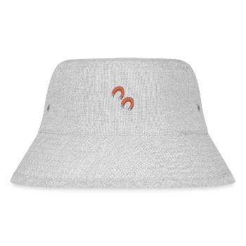 magnet doppelt - Stanley/Stella recycelter Bucket Hat - Grau meliert - Vorne