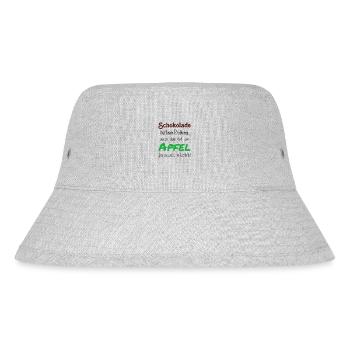 Schokolade löst keine Probleme - farbig - Stanley/Stella recycelter Bucket Hat - Grau meliert - Vorne