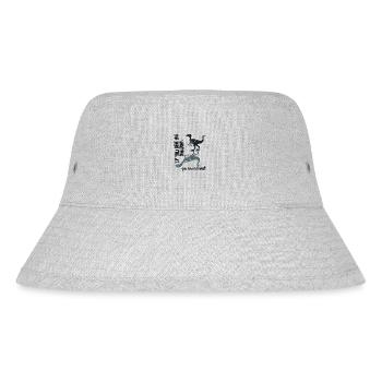 Velociraptor besser verstecken, Dino - Stanley/Stella recycelter Bucket Hat - Grau meliert - Vorne