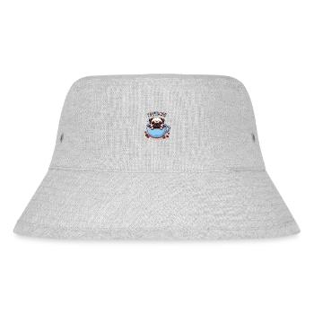 PUG CAPPUCCINO - Stanley/Stella recycelter Bucket Hat - Grau meliert - Vorne
