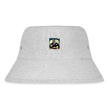 Cat Japanese Ramen Japan - Stanley/Stella Recycled Bucket Hat - heather grey - Front