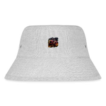 Traktor Design Bauern & Landwirt Geschenk - Stanley/Stella recycelter Bucket Hat - Grau meliert - Vorne
