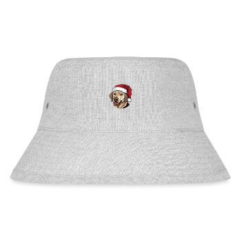 Labrador Hund Kopf Weihnachten Xmas - Stanley/Stella recycelter Bucket Hat - Grau meliert - Vorne