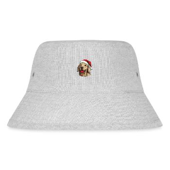 Golden Retriever Dog Head Christmas Christmas - Stanley/Stella Recycled Bucket Hat - heather grey - Front