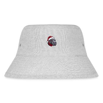 Nilpferd Kopf Weihnachten Portät - Stanley/Stella recycelter Bucket Hat - Grau meliert - Vorne