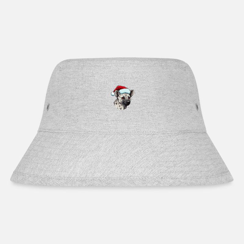 Hyäne Weihnachten Tier Kopf - Stanley/Stella recycelter Bucket Hat - Grau meliert