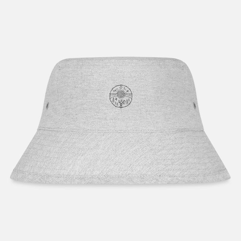 Schamane / Mutter Erde - Stanley/Stella recycelter Bucket Hat - Grau meliert