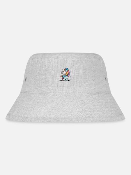 Burnout - Stanley/Stella recycelter Bucket Hat - Grau meliert