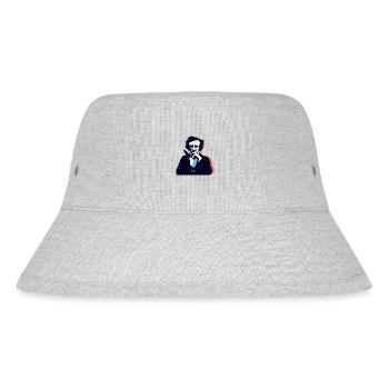Edgar Allan Poe Thinking - Stanley/Stella Recycled Bucket Hat - heather grey - Front