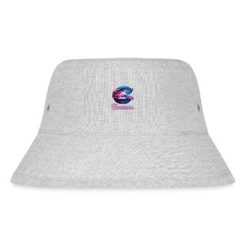 Clamorouse Muschel mit einer Perle Design - Stanley/Stella recycelter Bucket Hat - Grau meliert - Vorne