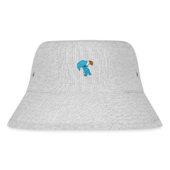 Elefant Regenschirm - Stanley/Stella recycelter Bucket Hat - Grau meliert - Vorne
