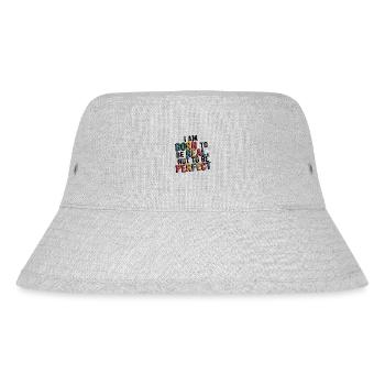 I'm True Not Perfect - Humor - Stanley/Stella recycelter Bucket Hat - Grau meliert - Vorne