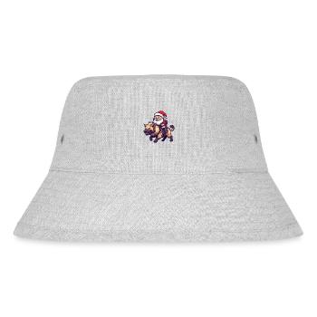 Hyäne Weihnachtsmann Cartoon - Stanley/Stella recycelter Bucket Hat - Grau meliert - Vorne
