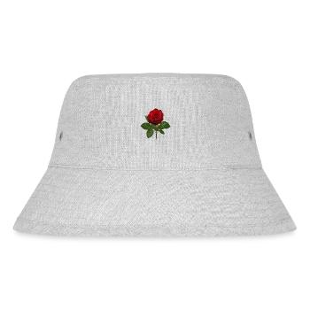 Red rose deep red - Stanley/Stella Recycled Bucket Hat - heather grey - Front