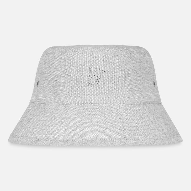 Minimal bangs black - Stanley/Stella Recycled Bucket Hat - heather grey