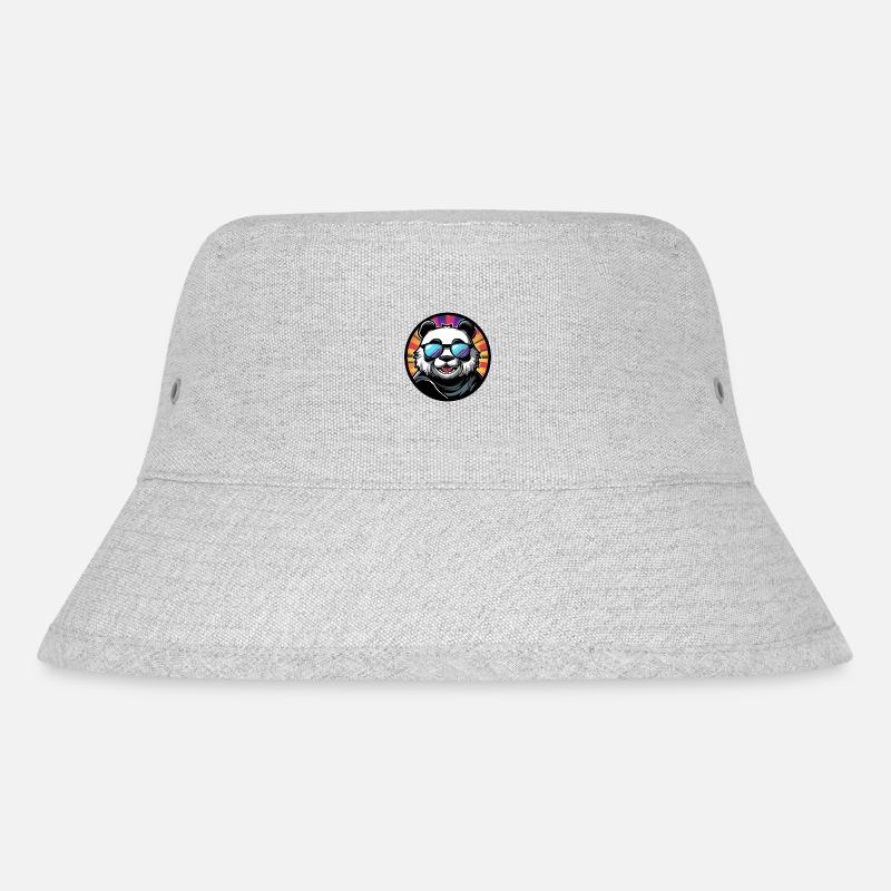 Panda Comic Cool - Stanley/Stella Recycled Bucket Hat - heather grey