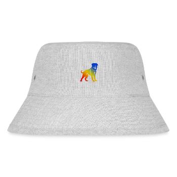 Rottweiler Hund - Stanley/Stella recycelter Bucket Hat - Grau meliert - Vorne