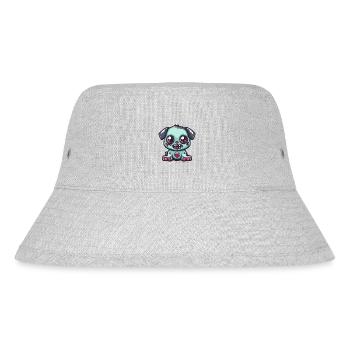 Hund Halloween Zombie Baby - Stanley/Stella recycelter Bucket Hat - Grau meliert - Vorne