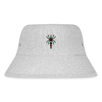 Schmetterling Raupe Amulett / VEKTOR Halskette - Stanley/Stella recycelter Bucket Hat - Grau meliert - Vorne