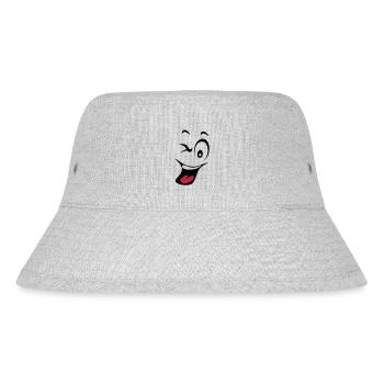 laughing smiley humeur1 - Stanley/Stella Recycled Bucket Hat - heather grey - Front