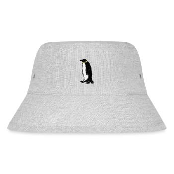 Kaiserpinguin / Emperor Penguin Design I - Stanley/Stella recycelter Bucket Hat - Grau meliert - Vorne