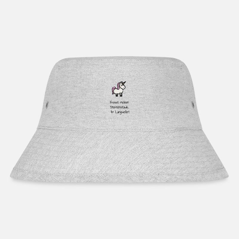 Einhorn Spruch Sternenstaub. Geschenk - Stanley/Stella recycelter Bucket Hat - Grau meliert