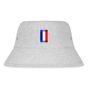 France blue white red Flag Smartphone - Stanley/Stella Recycled Bucket Hat - heather grey - Front