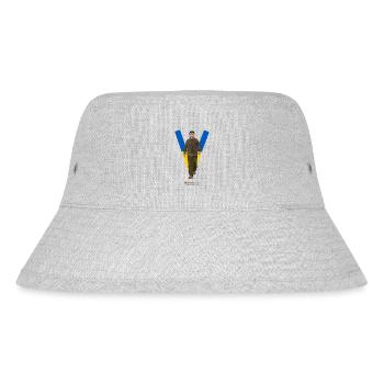Zelensky T-Shirt Design V Victory - Stanley/Stella Recycled Bucket Hat - heather grey - Front