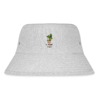 Sei nicht feige - Stanley/Stella recycelter Bucket Hat - Grau meliert - Vorne