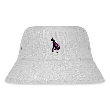 Katze - Stanley/Stella recycelter Bucket Hat - Grau meliert - Vorne