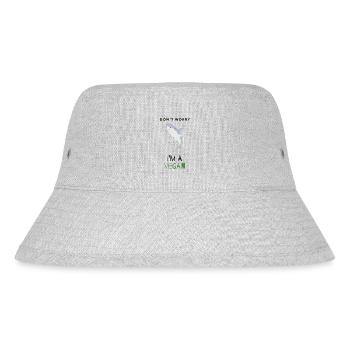 Don't worry I'm a vegan - Stanley/Stella Recycled Bucket Hat - heather grey - Front
