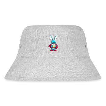 Easter Bunny super hero - Stanley/Stella Recycled Bucket Hat - heather grey - Front