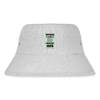 Koi zeit... Gortnsaiso - bayerischer Spruch - Stanley/Stella recycelter Bucket Hat - Grau meliert - Vorne