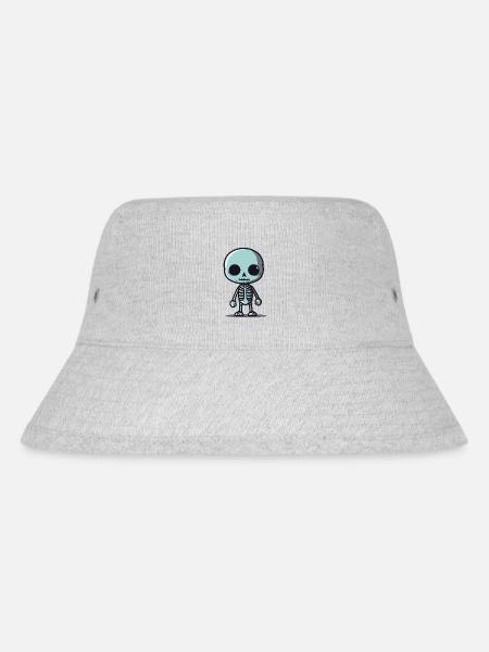 Skeleton - Stanley/Stella Recycled Bucket Hat - heather grey