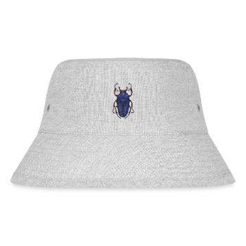Big Beetle Stag - giant beetle deer - Stanley/Stella Recycled Bucket Hat - heather grey - Front