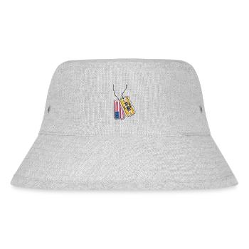 Dog tag TEXAS flag USA - Stanley/Stella Recycled Bucket Hat - heather grey - Front