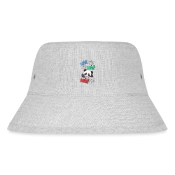 Nö Einfach Nö No Nein Panda Bär Lustig Spruch - Stanley/Stella recycelter Bucket Hat - Grau meliert - Vorne
