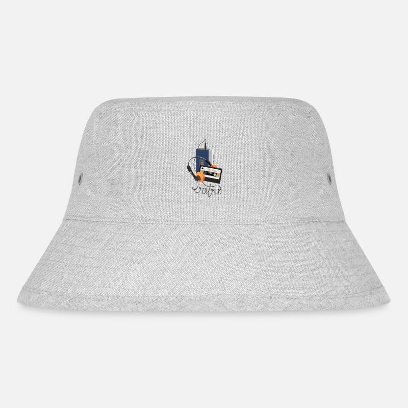 Retro Walkman - Stanley/Stella recycelter Bucket Hat - Grau meliert
