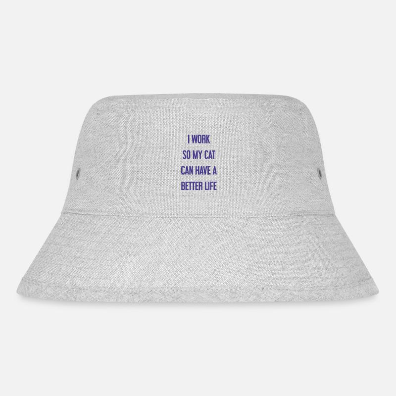 I'm working for a better cat's life! - Stanley/Stella Recycled Bucket Hat - heather grey