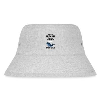 Das ist mein menschliches Kostüm Ich bin wirklich ein Pottwal - Stanley/Stella recycelter Bucket Hat - Grau meliert - Vorne