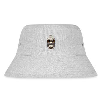 Eule Winter Cozy - Stanley/Stella recycelter Bucket Hat - Grau meliert - Vorne