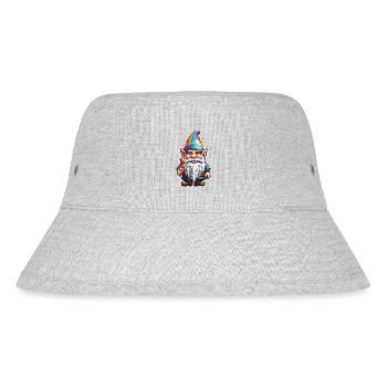 Gartenzwerg / Märchenland / Kobold / Gnom / Logo - Stanley/Stella recycelter Bucket Hat - Grau meliert - Vorne