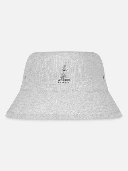 Möwe "Ich find dich gar nicht mal so blöd" - Stanley/Stella recycelter Bucket Hat - Grau meliert