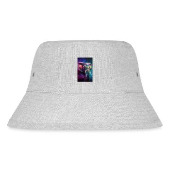 Elefanten Portrait - Stanley/Stella recycelter Bucket Hat - Grau meliert - Vorne