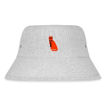 Schlaue Nerd Katze Hornbrille Geek Krawatte Brille - Stanley/Stella recycelter Bucket Hat - Grau meliert - Vorne