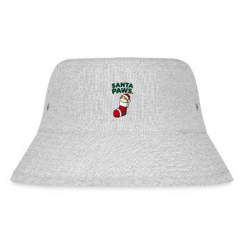 Weihnachtsmann-Pfoten - Stanley/Stella recycelter Bucket Hat - Grau meliert - Vorne
