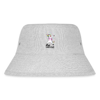 Logo Rave Unicorns Black Text - Stanley/Stella recycelter Bucket Hat - Grau meliert - Vorne
